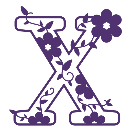 Floral Alphabet File Transparent PNG Image