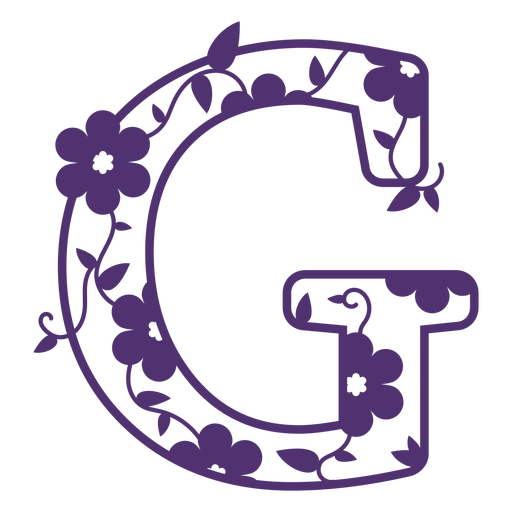 Floral Alphabet Transparent PNG Image
