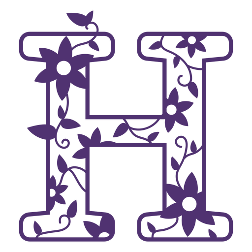 Floral Alphabet File Transparent PNG Image
