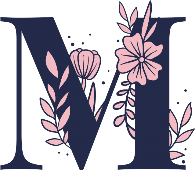 Floral Alphabet Transparent PNG Image