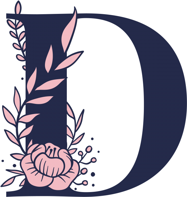 Floral Alphabet Transparent PNG Image
