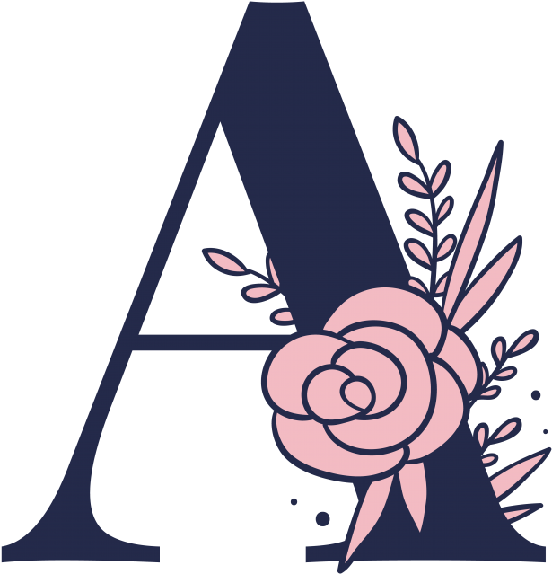 Floral Alphabet Transparent PNG Image