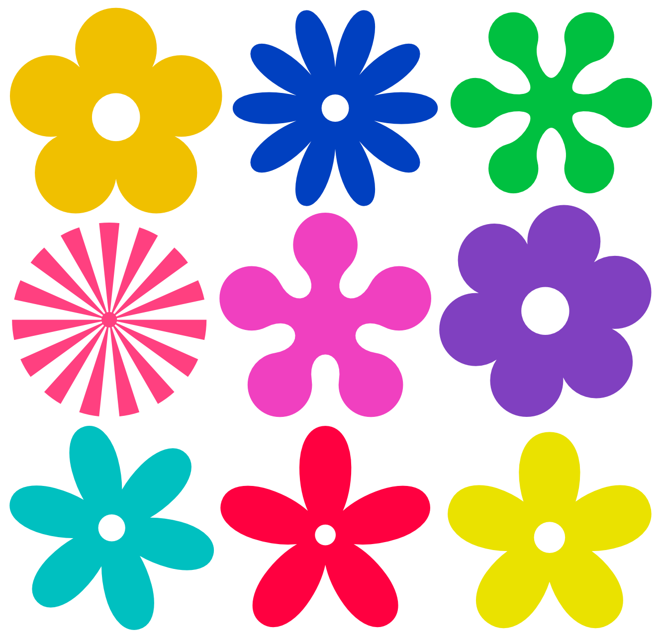 Vector Flower Colorful Transparent PNG Image