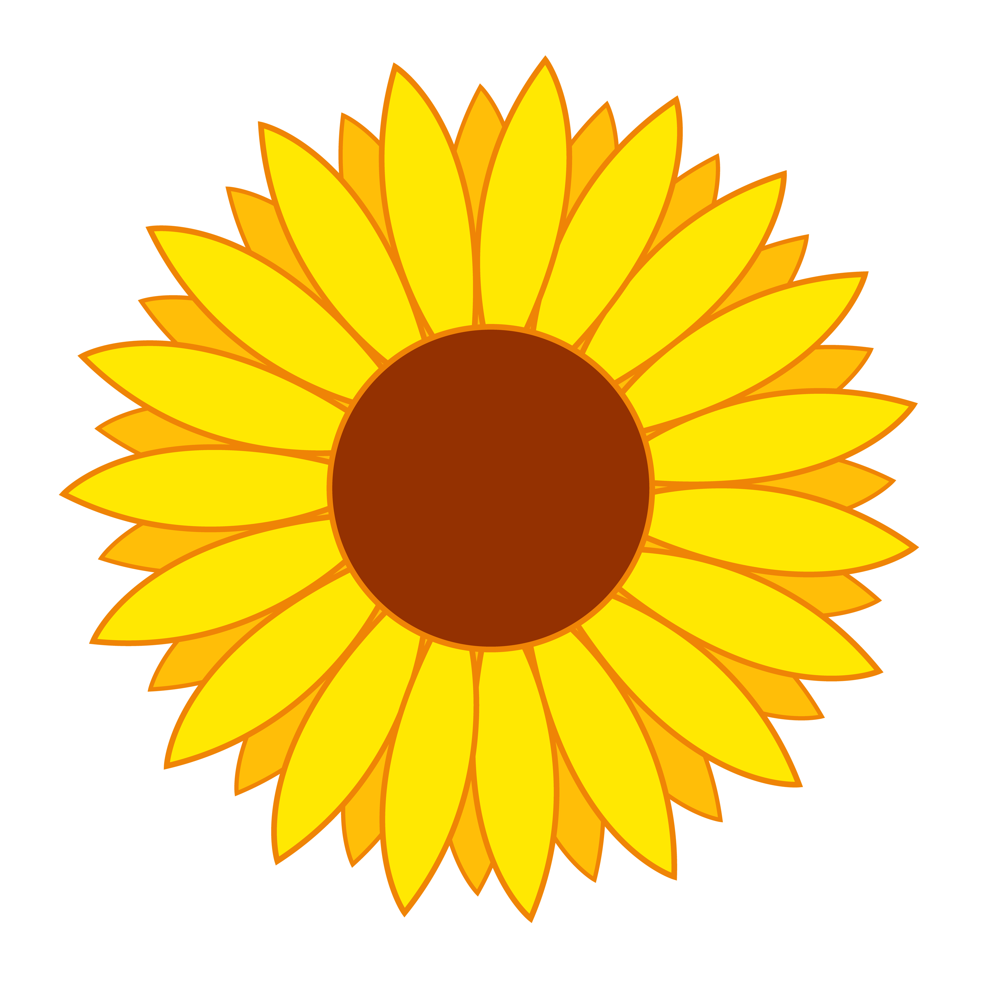 Vector Flower Art Sunflower Transparent PNG Image