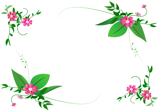 Vector Corner Flowers Transparent PNG Image