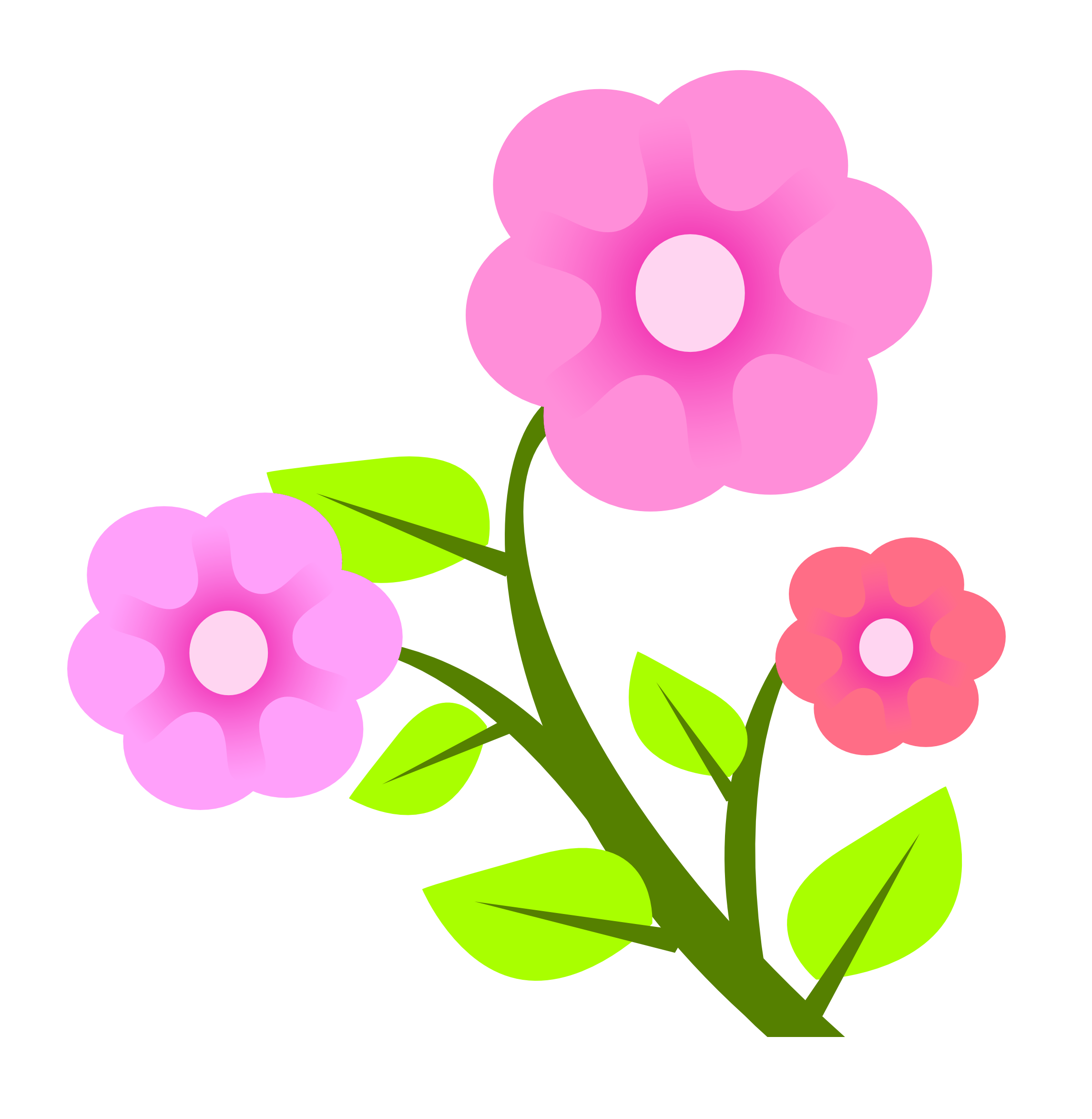 Pink Flower Vector Transparent PNG Image