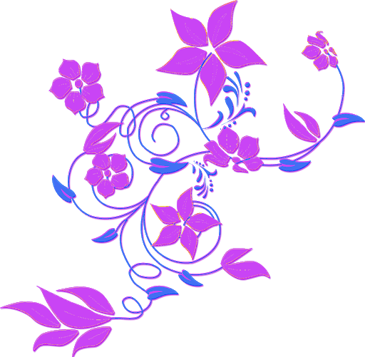 Purple Flower Art Vector Transparent PNG Image