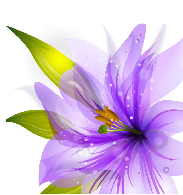 Purple Flowers Vector Transparent PNG Image