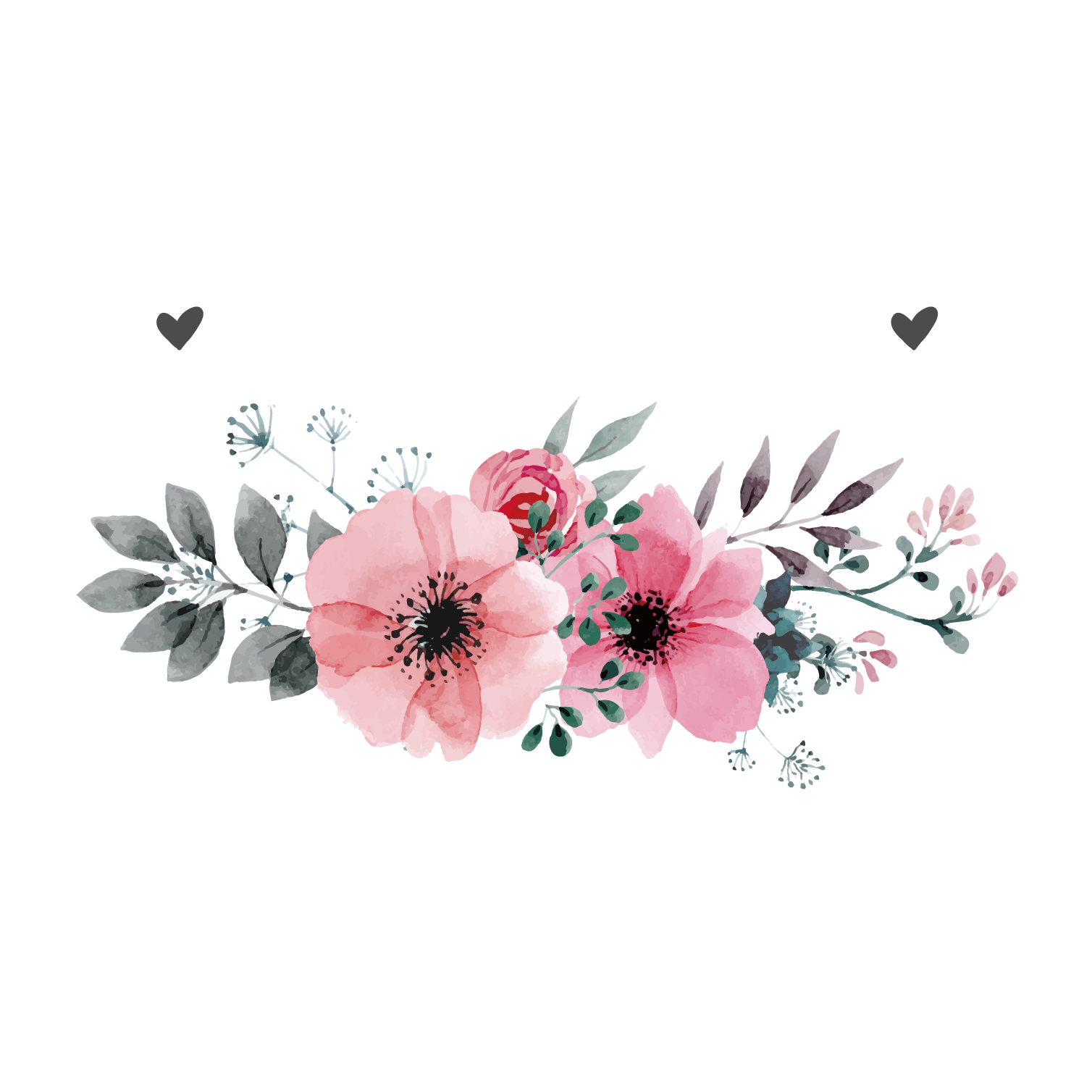 Watercolor Flower Art Vector Transparent PNG Image
