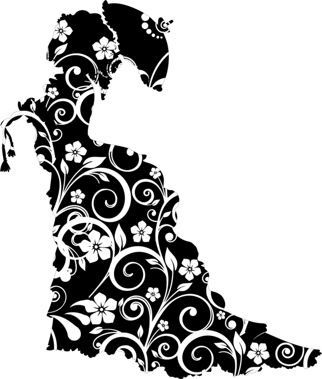 Flower Silhouette Transparent PNG Image