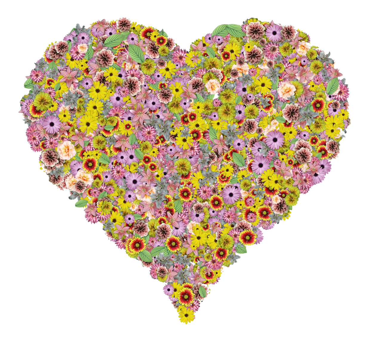 Heart Flower Love File Transparent PNG Image