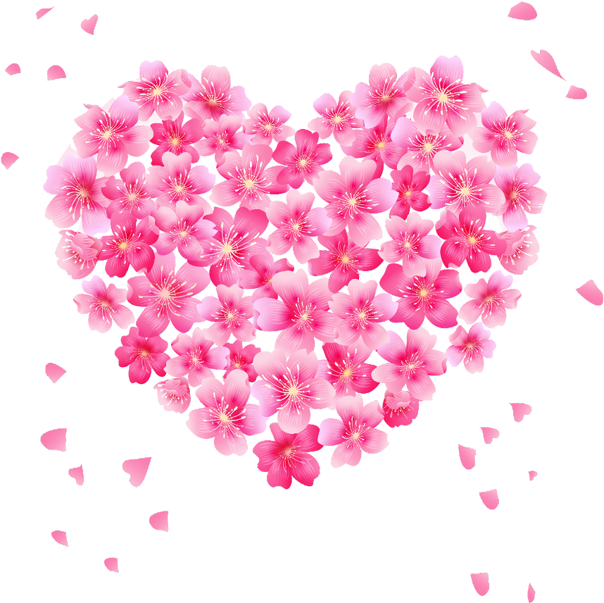 Heart Vector Love Flower Transparent PNG Image