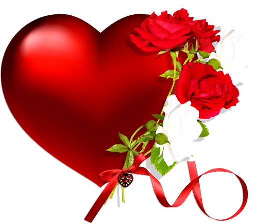 Heart Flower Red Transparent PNG Image