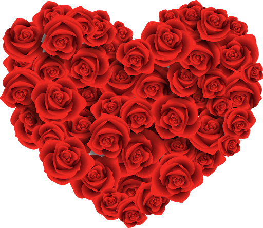 Heart Flower Red Transparent PNG Image