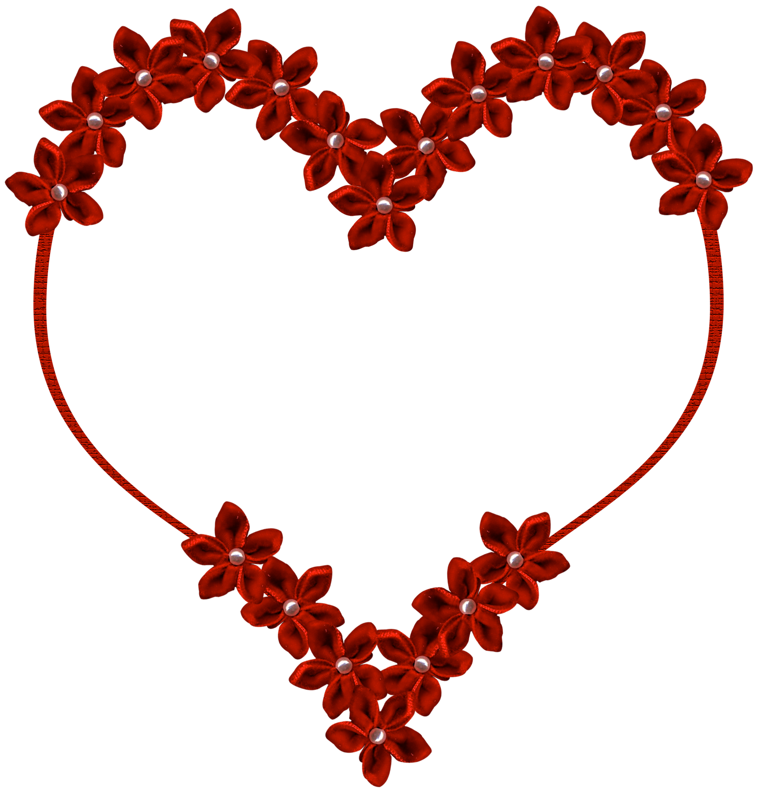 Heart Vector Flower Red Transparent PNG Image