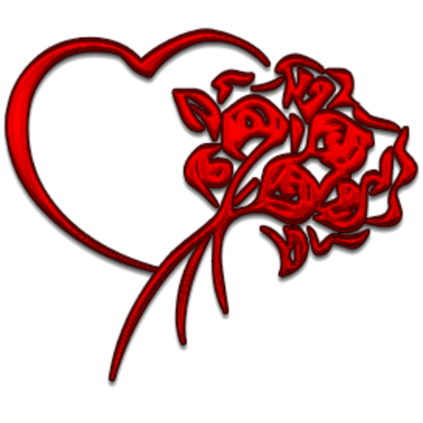 Heart Vector Flower Red Transparent PNG Image