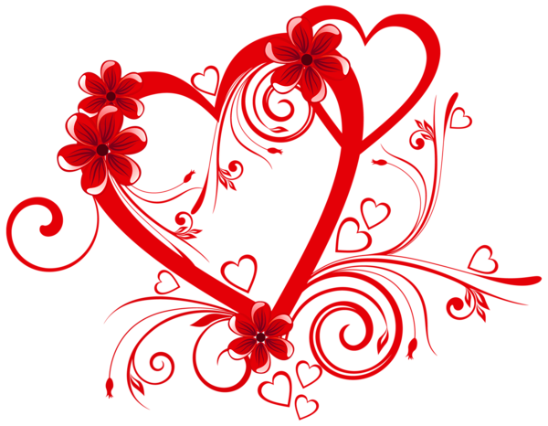Heart Vector Flower Red Transparent PNG Image