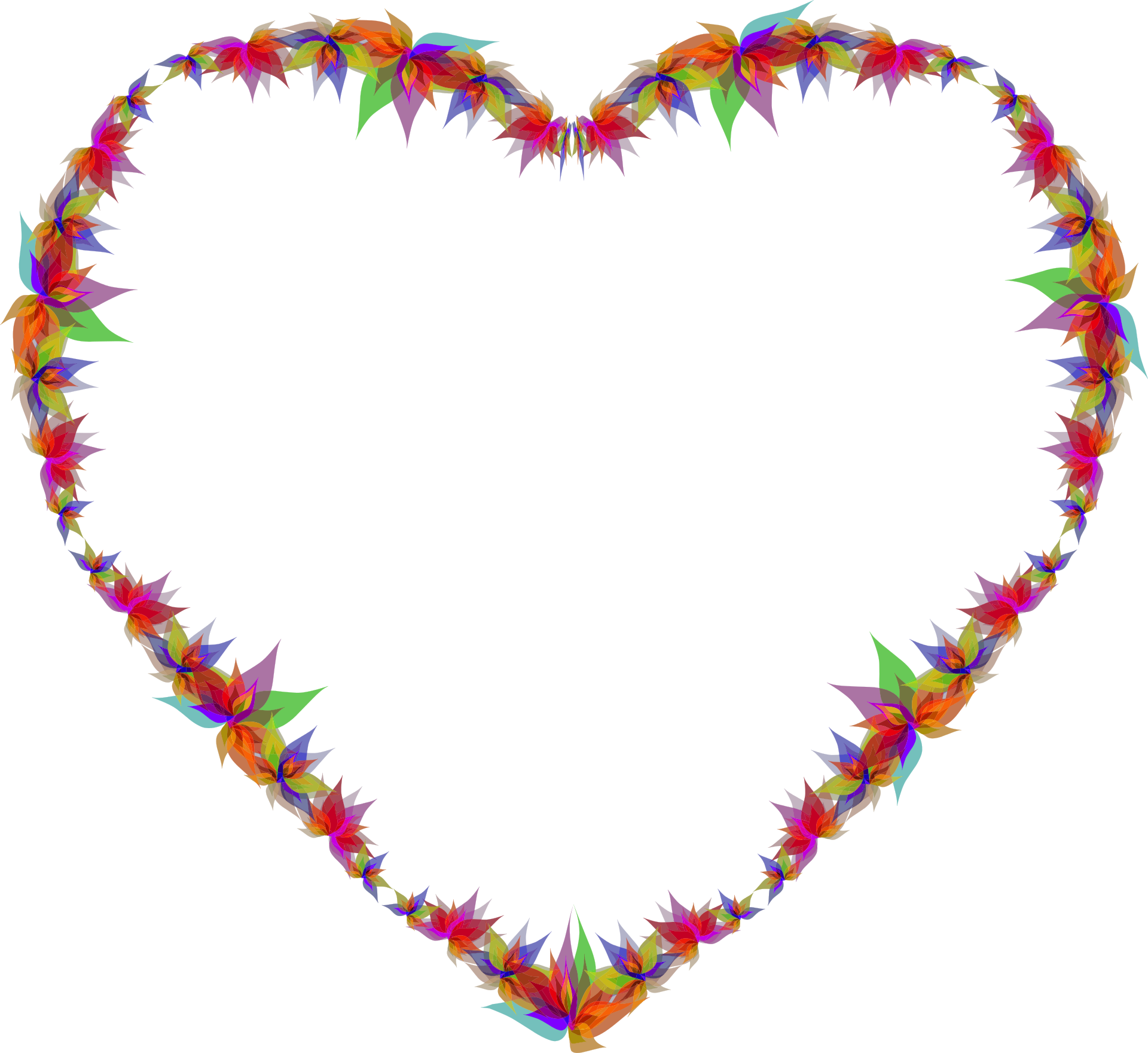 Heart Vector Flower Red Transparent PNG Image