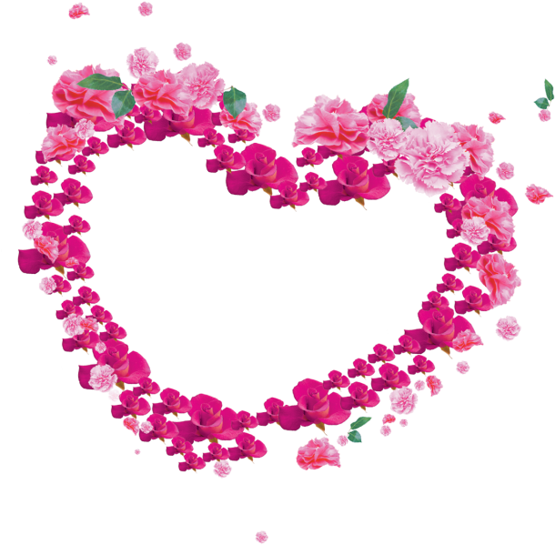 Heart Flower Romantic Transparent PNG Image