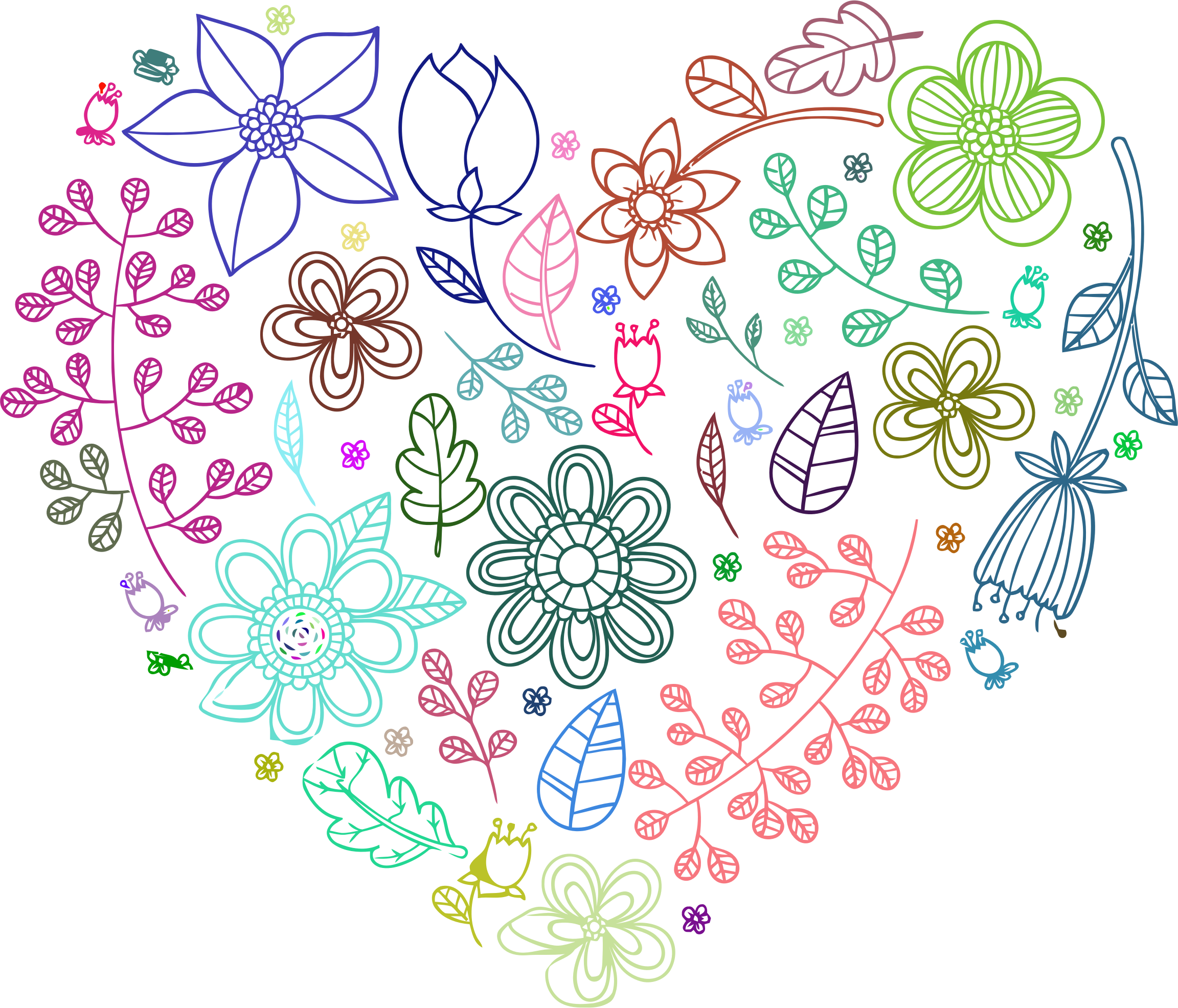 Heart Vector Romantic Flower Transparent PNG Image