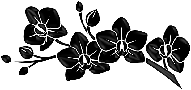 Swirl Flower Silhouette File Transparent PNG Image