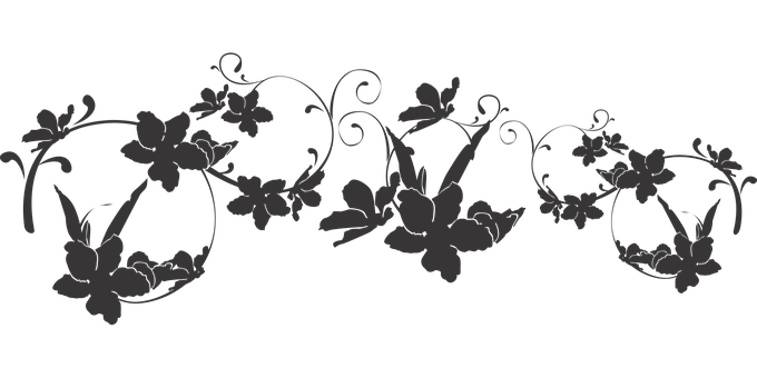 Swirl Flower Silhouette Transparent PNG Image