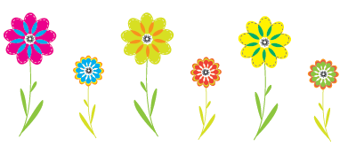 Colorful Flowers Transparent PNG Image