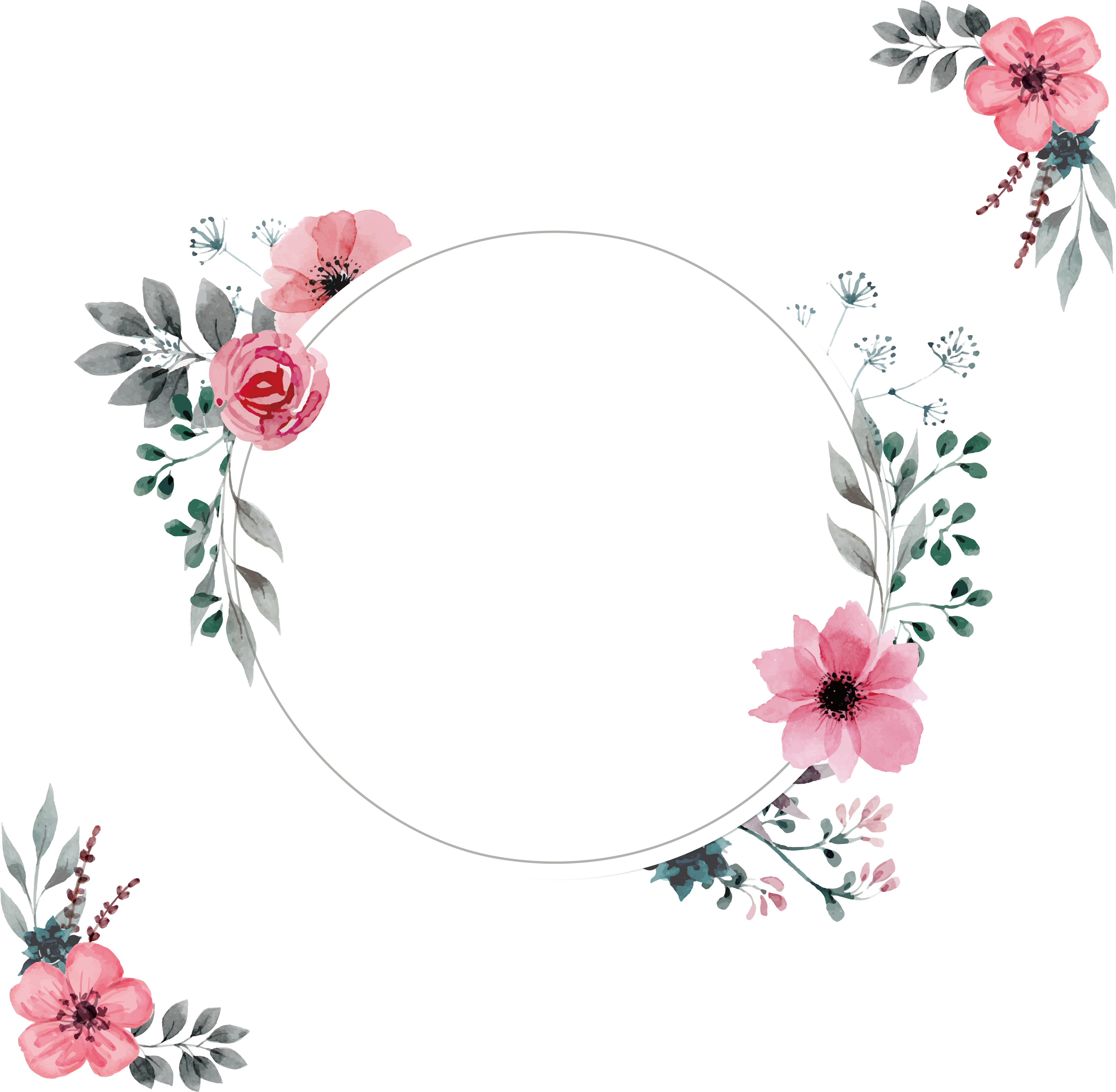 Pink Of Frame Wedding Water Invitation Transparent PNG Image