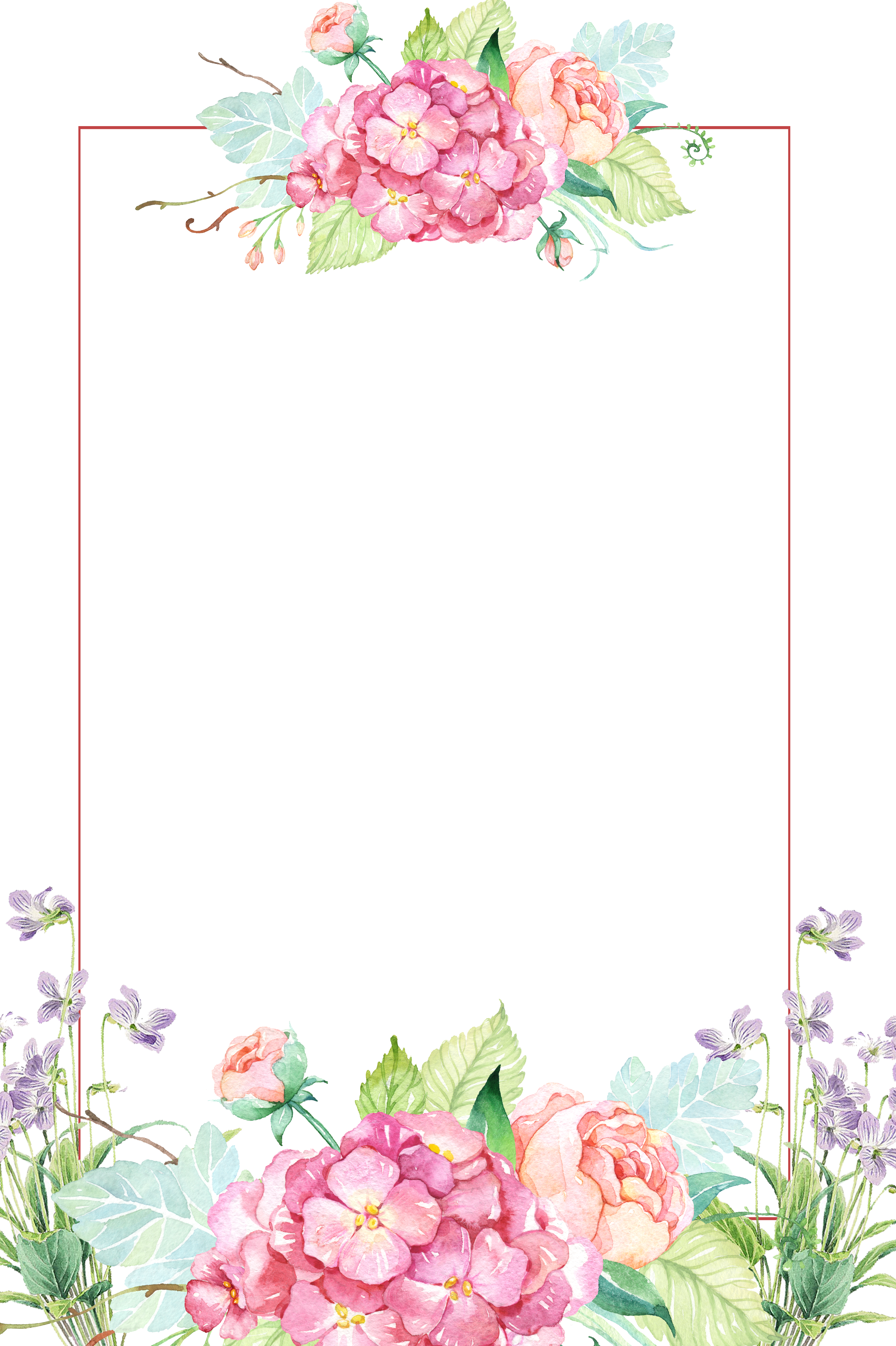 Beautiful Borders Flower Transparent PNG Image