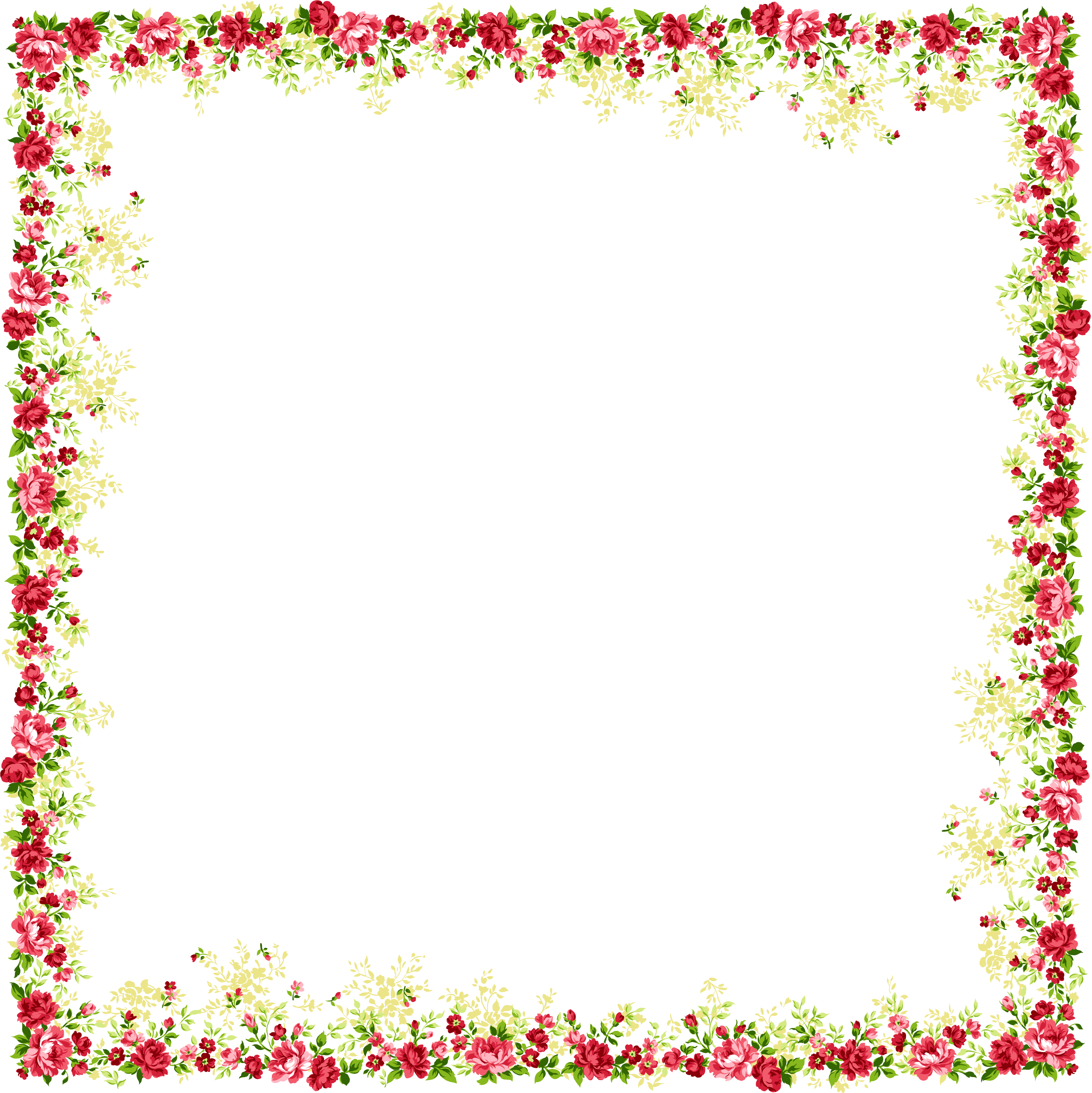 And Flower Frame Frames Borders Transparent PNG Image