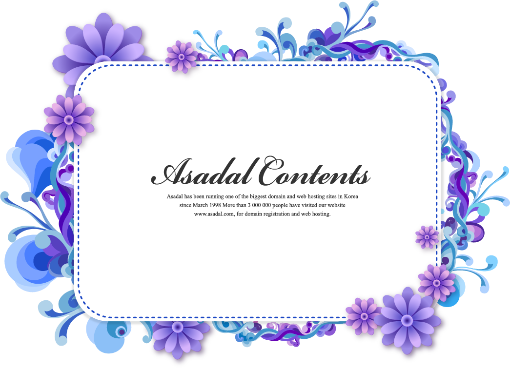 Beautiful Purple Flower Border Cartoon Transparent PNG Image