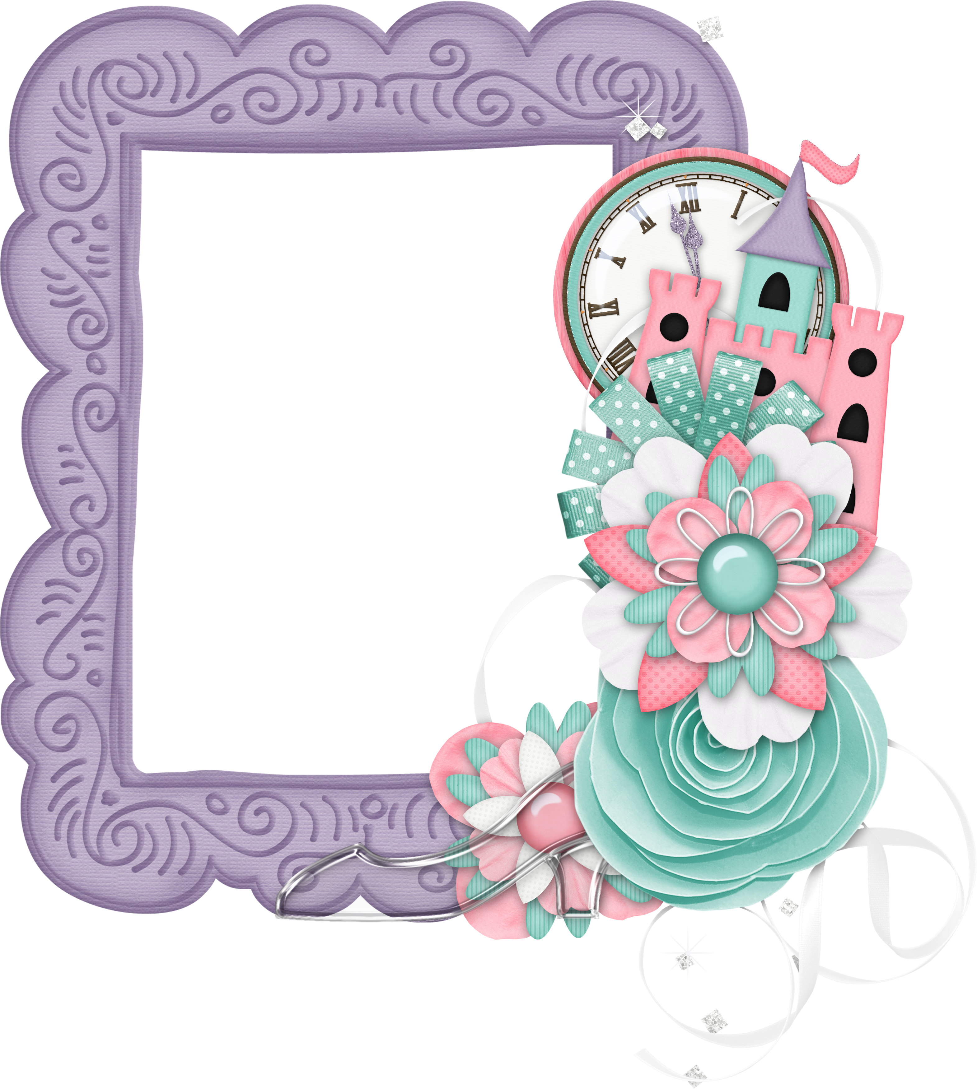 Pattern Frame Flower Transparent PNG Image
