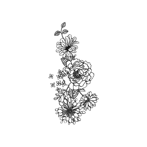 Floral Art Flower Design Drawing Transparent PNG Image