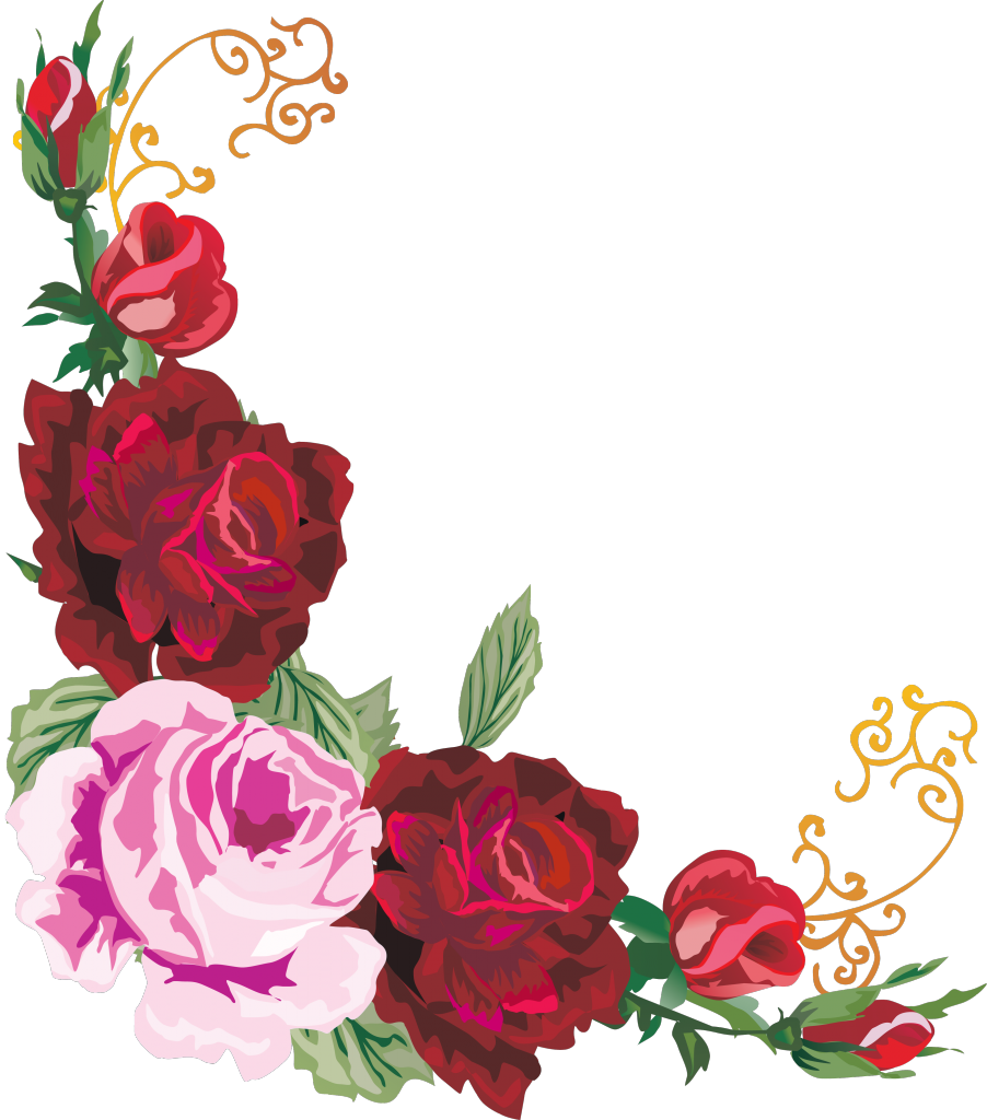 Floral Border Flower Design Transparent PNG Image