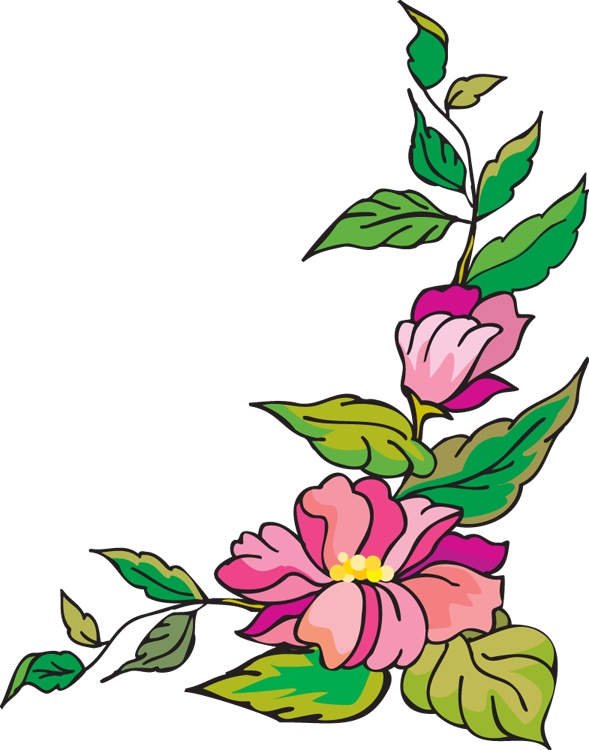 Borders Flower Border Page Transparent PNG Image