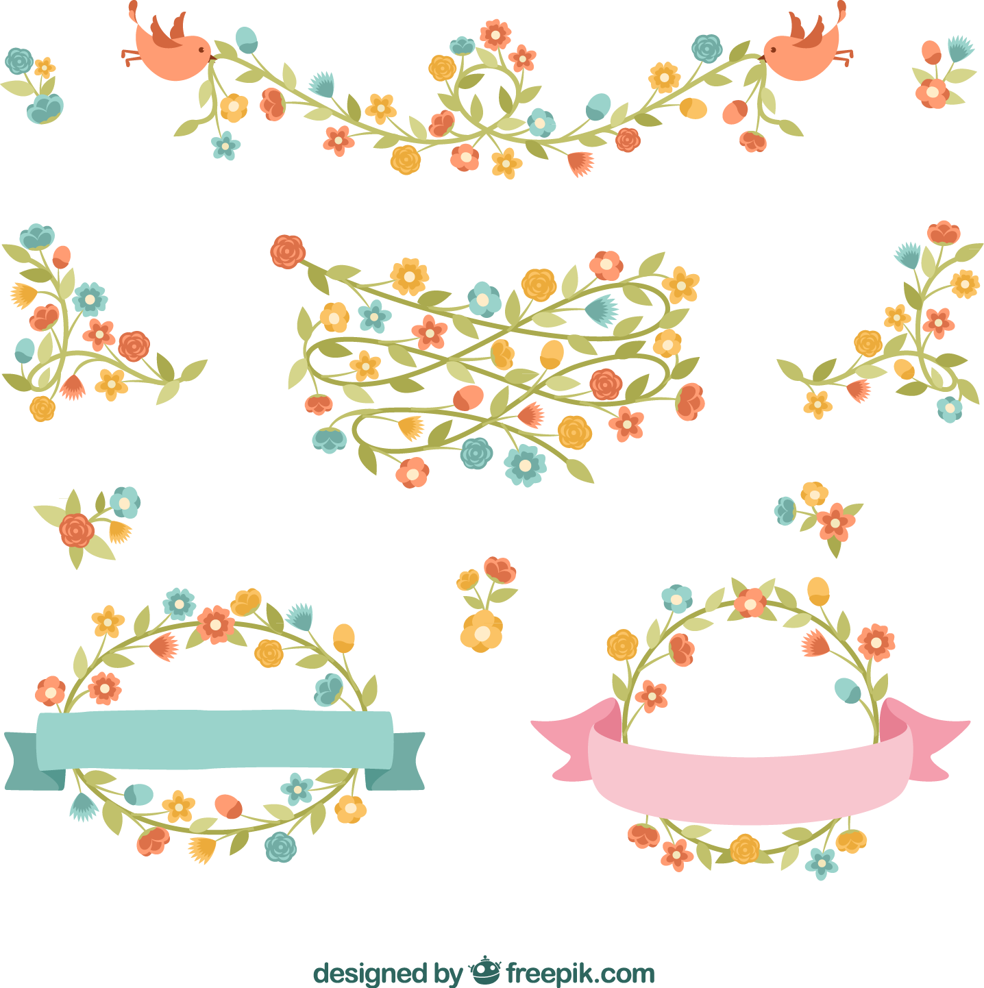 Decorative s Flower Border Transparent PNG Image