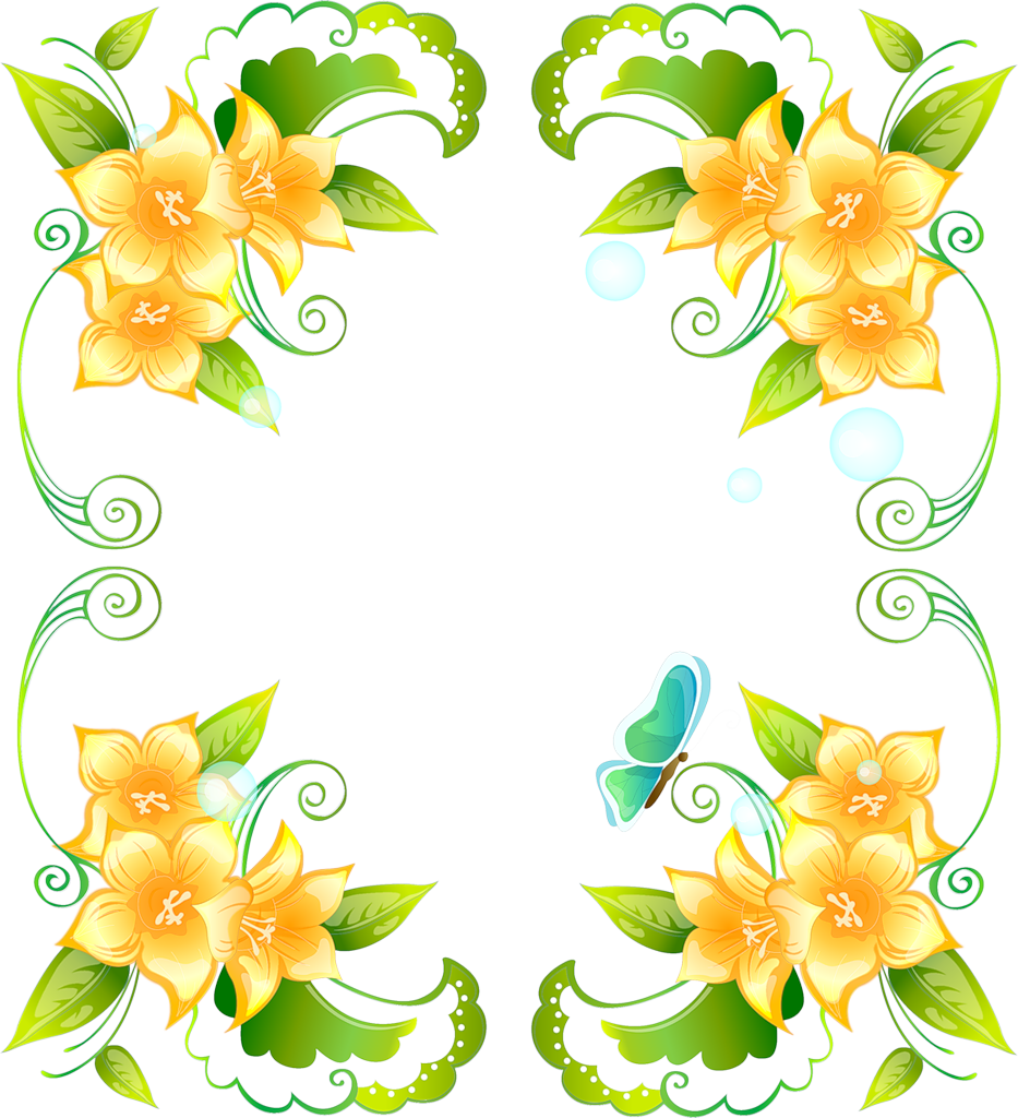 Frame Flower Embroidery Transparent PNG Image