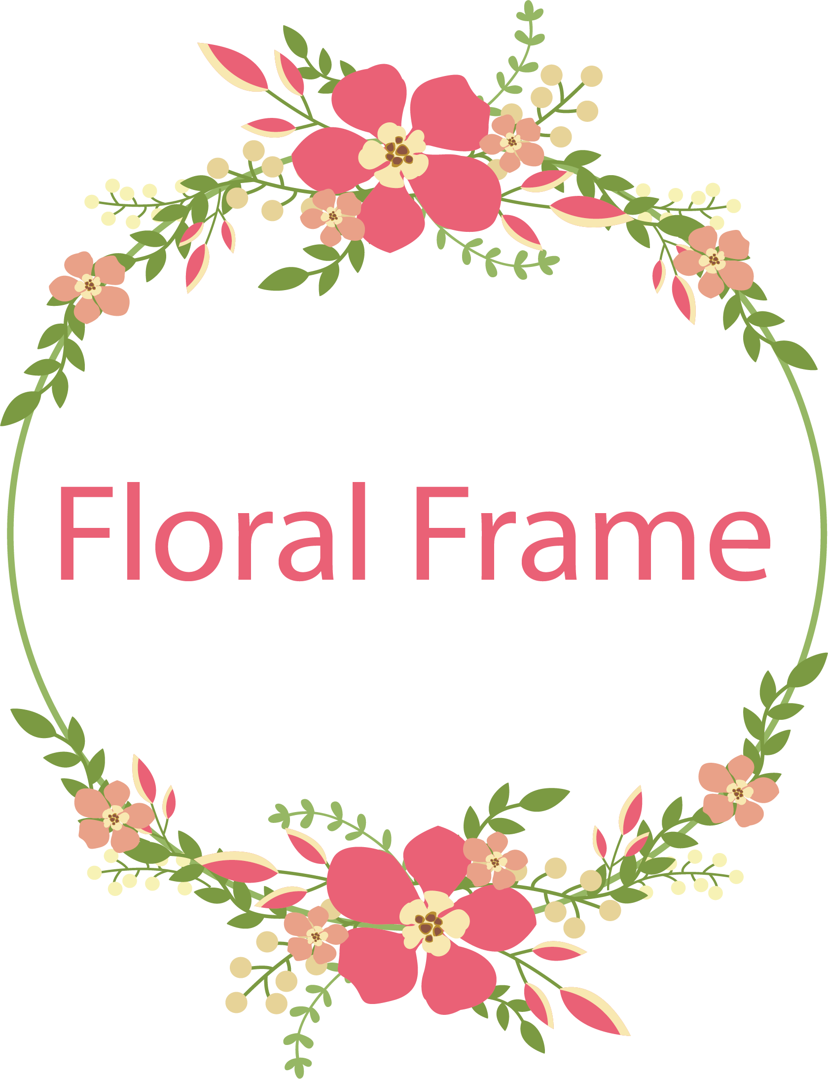 Vector Frame Flower Transparent PNG Image