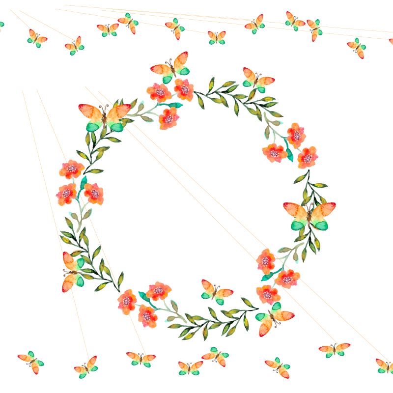 Vector Frame Flower Illustration Transparent PNG Image