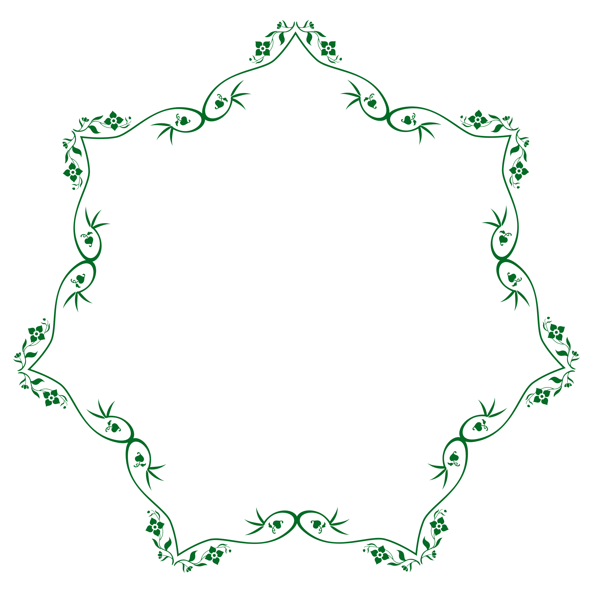 Border Flower Ornament Transparent PNG Image