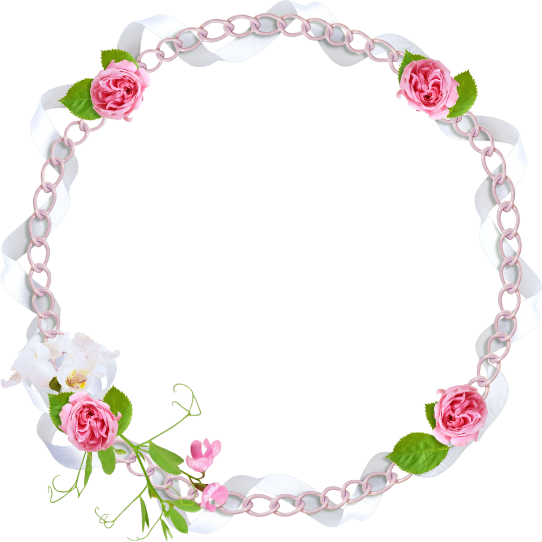 Frames Pink Flower Border Transparent PNG Image