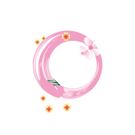 Pink Frame Flower Transparent PNG Image