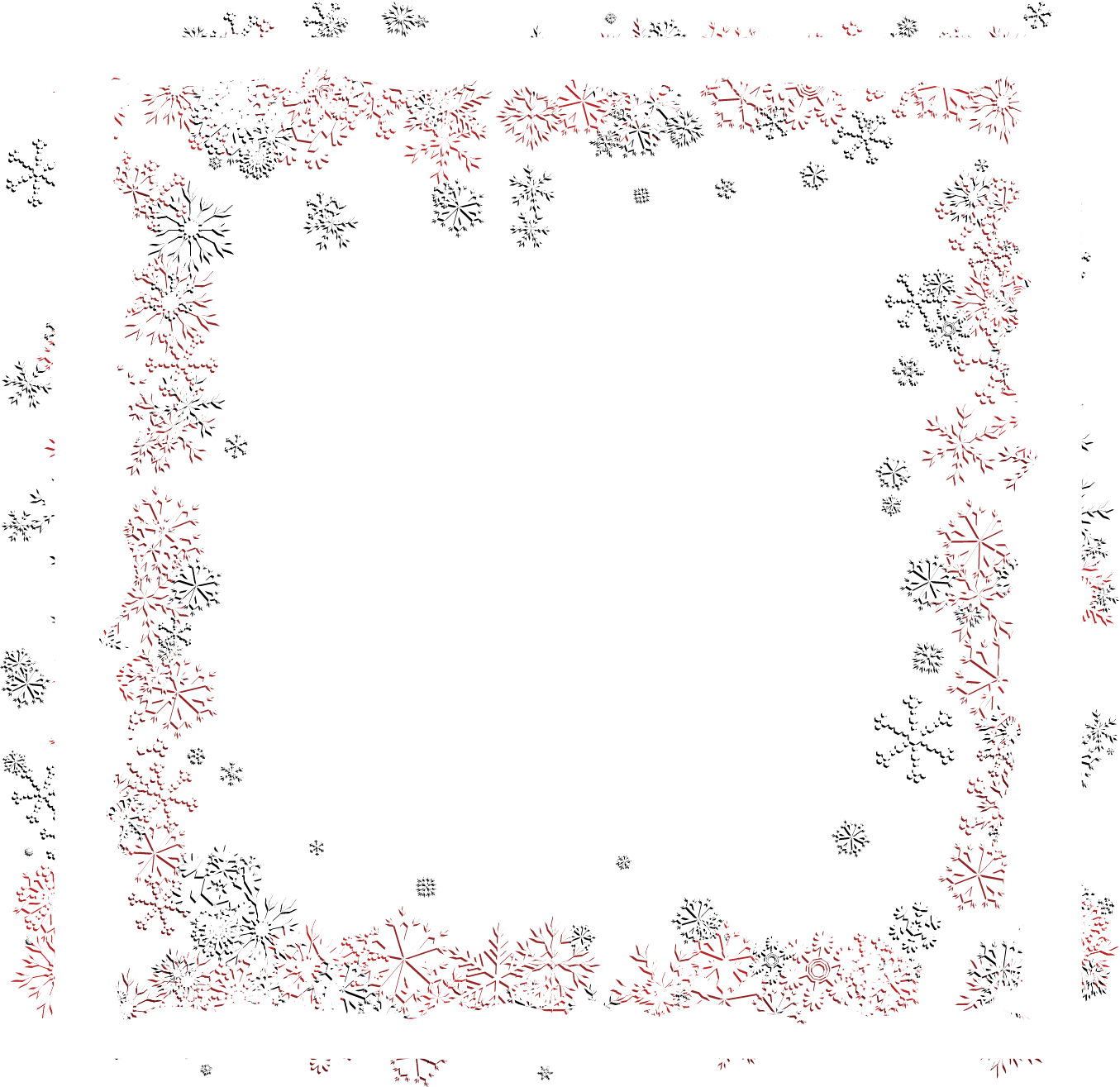 Vector Frame Flower Snowflake Transparent PNG Image