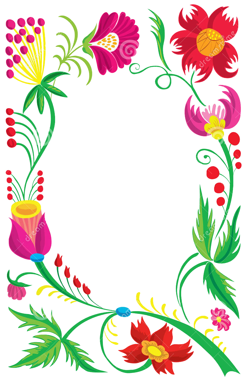 graphy Flower Cartoon Frame Stock Transparent PNG Image