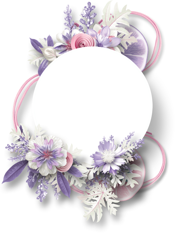 Decorative Scrapbooking Frame Digital Lemon Flowers Transparent PNG Image