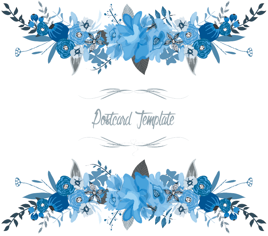 Floral Flowers Border Vector Transparent PNG Image