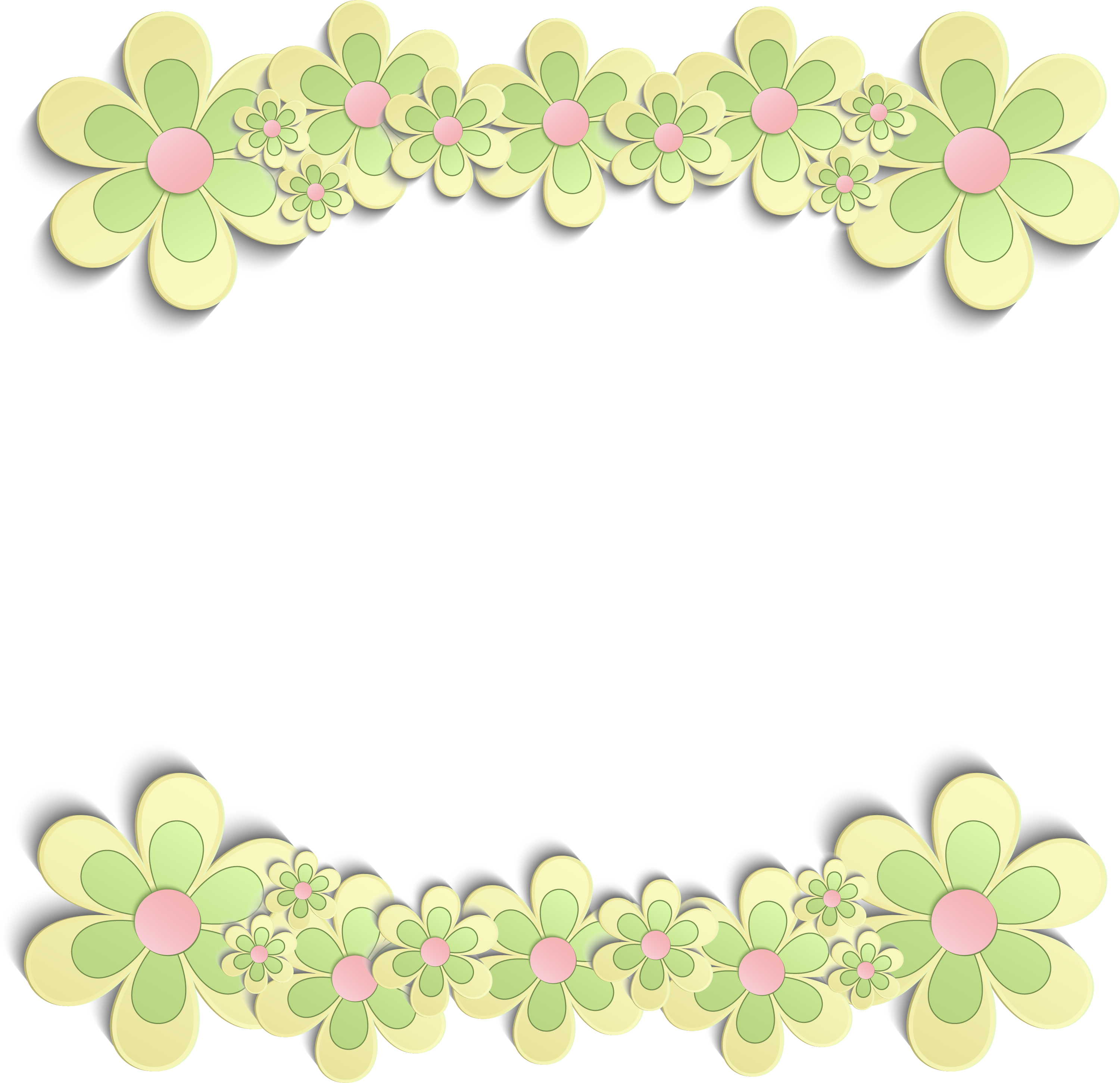 Frame Flower Green Transparent PNG Image