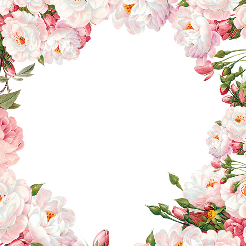 Painted Material Frame Flower Hand Transparent PNG Image