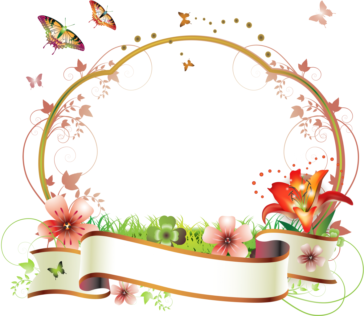 Cuadro Frame Paper Flower Transparent PNG Image