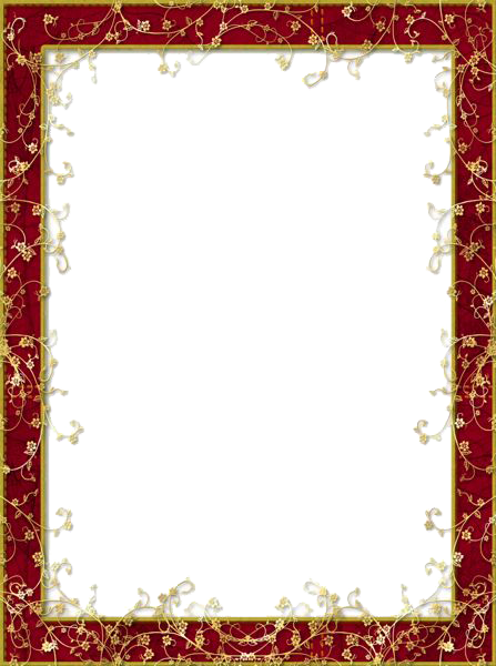 Flower Frame Resolution Display Red Transparent PNG Image